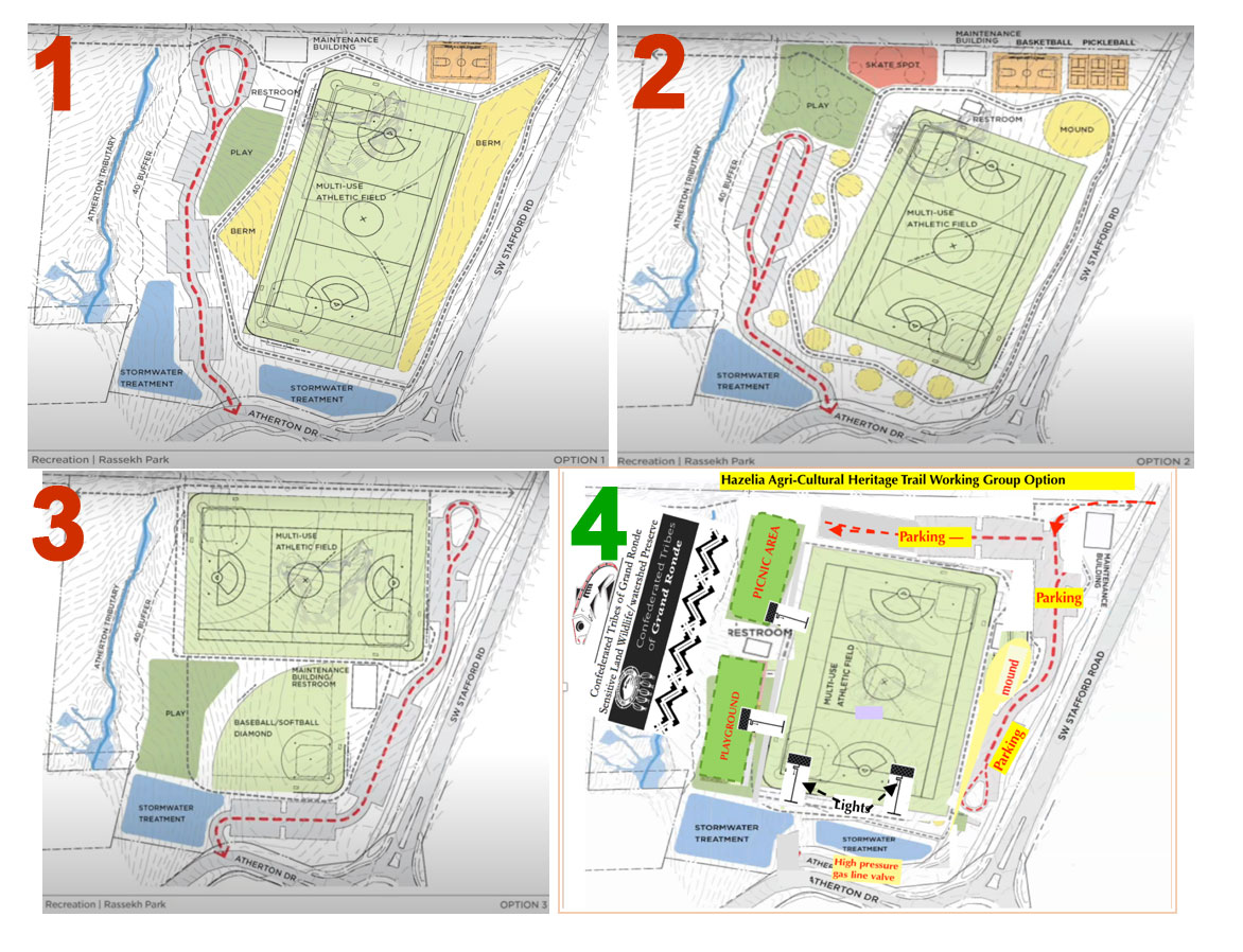 Rassekh Park – Options 1 – 4 – Palisades Neighborhood, Lake Oswego, OR